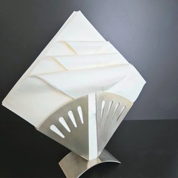 ZACK Rare Retired Stainless Coffee Filter Napkin Holder GERMANY Geometric Modern - Picture 13 of 16